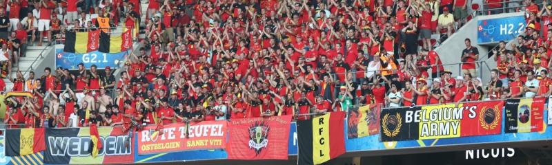 verhuur decor Belgische Rode Duivels fans stadion huren