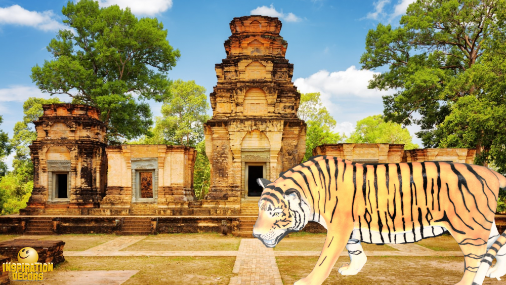 verhuur decor setting tijger in Angkor huren