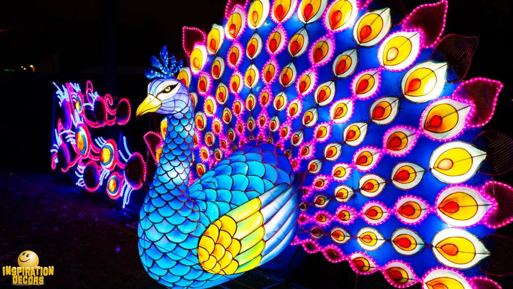 verhuur decor Chinees lichtfestival pauw huren